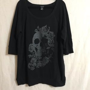 Torrid black half sleeve sweatshirt size 2
